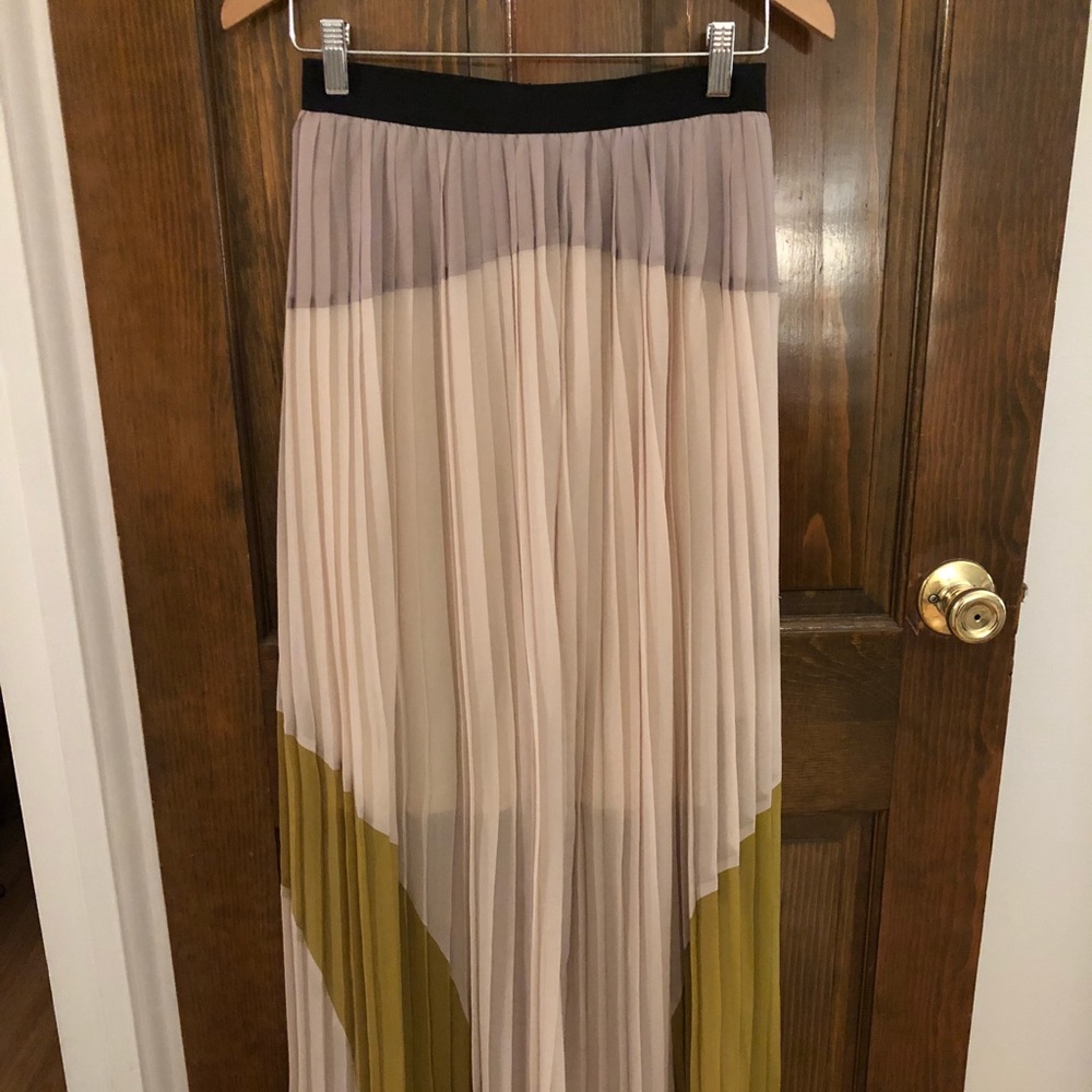 Aryn K pleated maxi skirt
